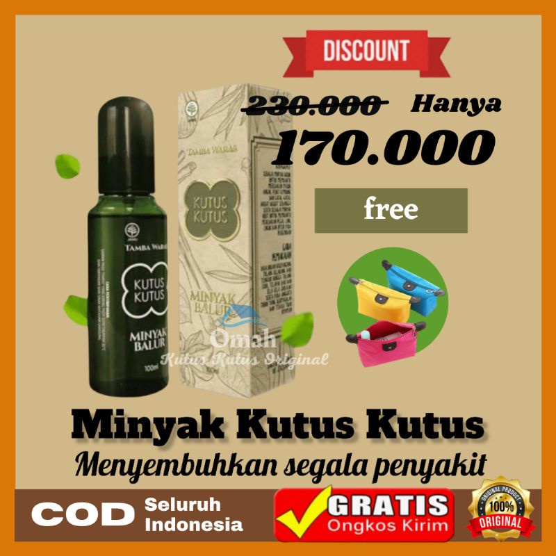 Minyak Kutus Kutus | Kutus Kutus Original | Minyak Balur Kutus Kutus | Minyak Kutus Kutus Bali 100ML