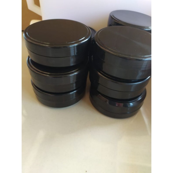 pot lulur 50 gr hitam/ pot pomade 50 gr