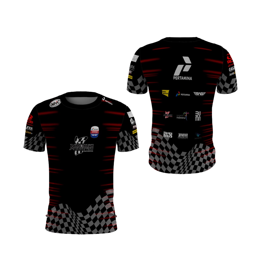 Fikastore - Kaos Mandalika Original / Kaos Pria Motif Mandalika Moto GP FullPrint