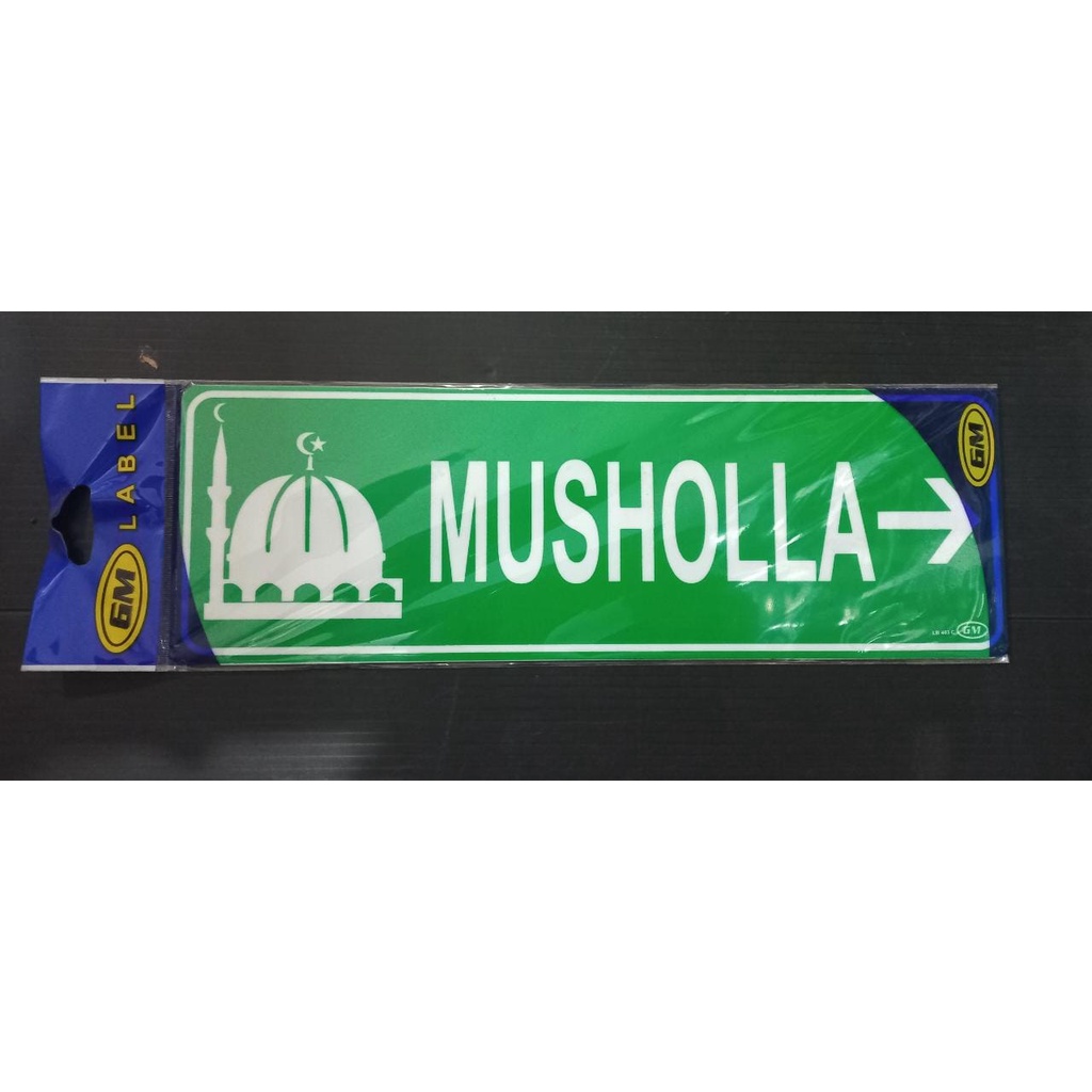 

Label GM MUSHOLLA LB 404 C uk 30x10 cm/Label MUSHOLLA uk 30x10 cm / Label Plastik GM