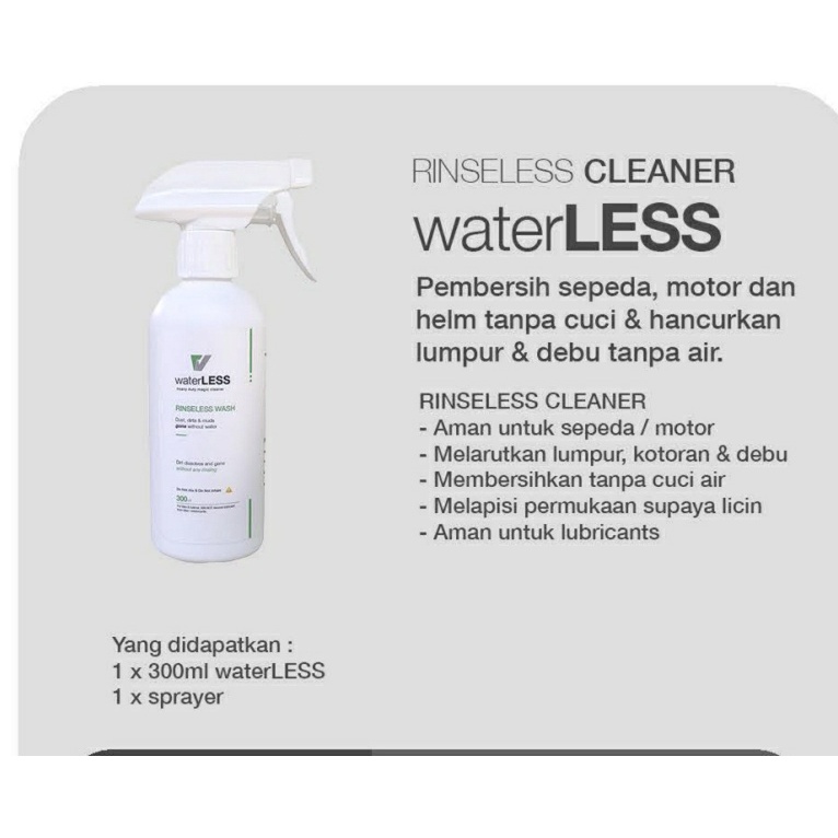 WaterLESS 300ml Pembersih Sepeda/Helm Tanpa Air