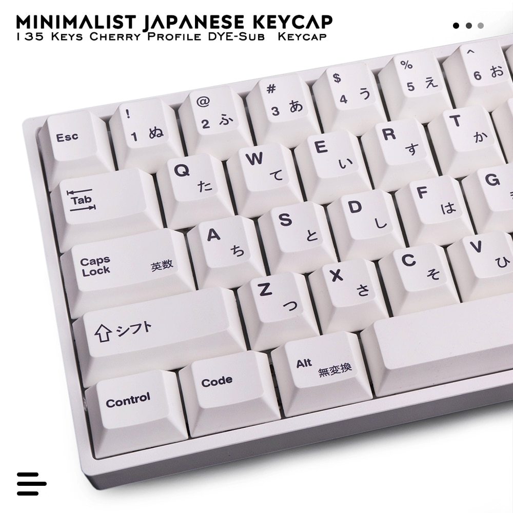 Keycaps 135 Tombol Pbt Desain Minimalis Warna Putih Untuk Keyboard Mekanik