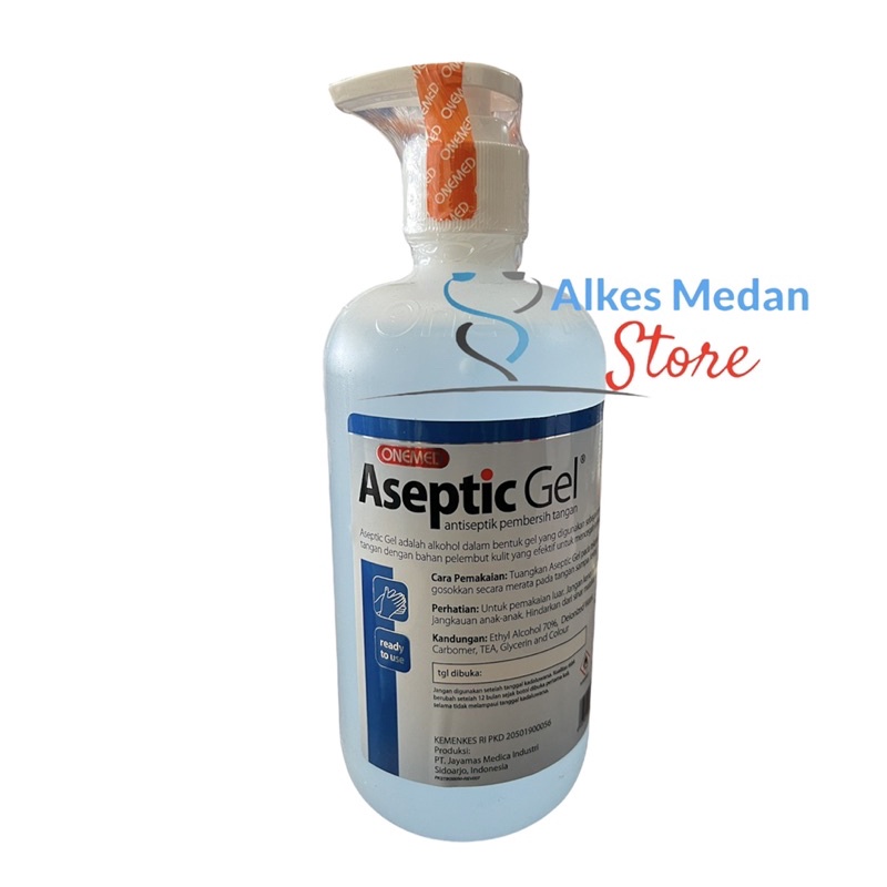 Aseptic Gel OneMed 500 Ml dispenser / Refill Antiseptik / Bracket / Aseptik harga per botol