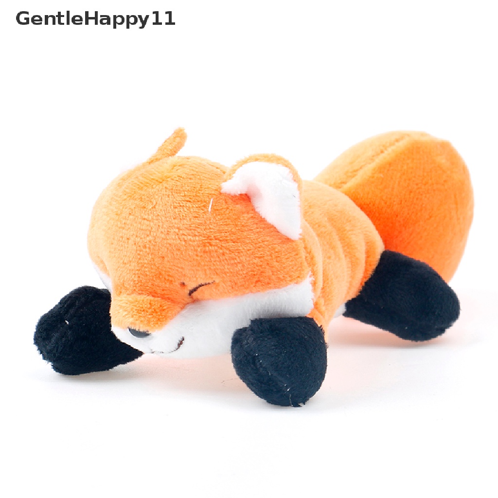 Gentlehappy 1Pc Bros / Pin Boneka Rubah Kartun Mini Bahan Plush Untuk Aksesoris Tas / Pakaian