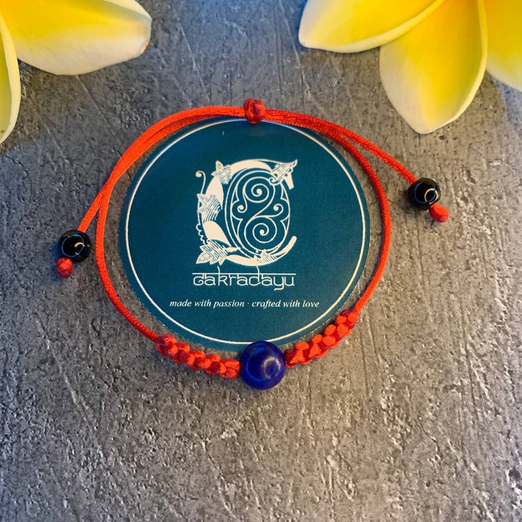 Gelang Shio Kerbau dengan batu Lapis Lazuli