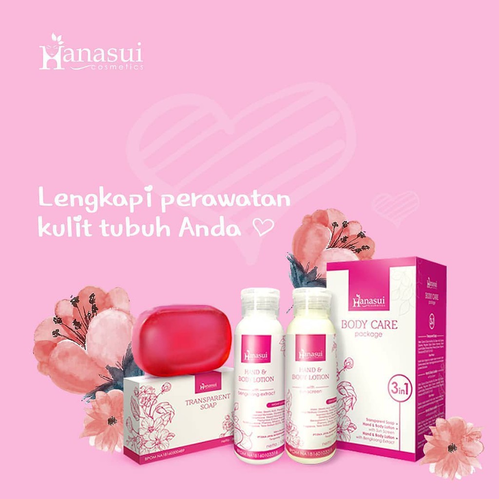 Hanasui Body Care Lotion 3 in 1 SAbun Losion Pagi Malam Perawatan Kulit Cantik Beauty Skin Care