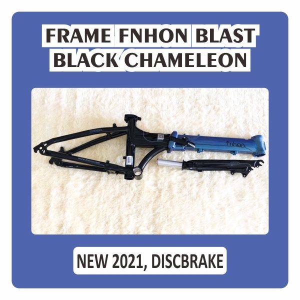 Frame Fork Sepeda Lipat Fnhon Blast Black Chameleon 2 Warna Hitam Cameleon Kameleon Seli Fnhon 2021