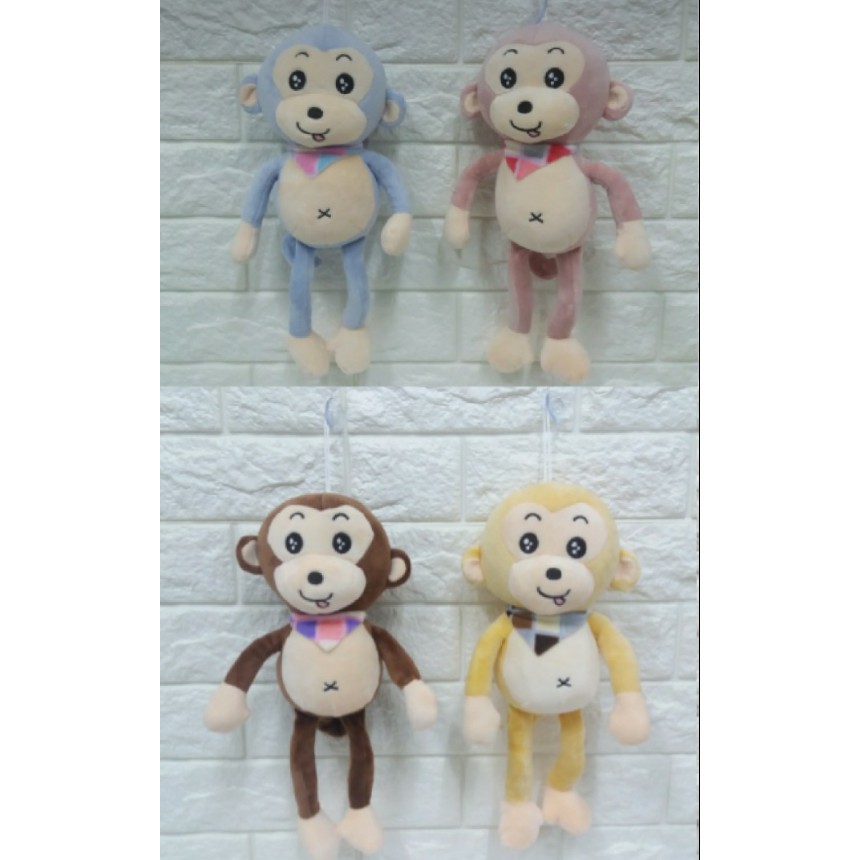  PROMO BONEKA  MONKEY MONYET TEMPEL  KACA  20CM SOUVENIR 