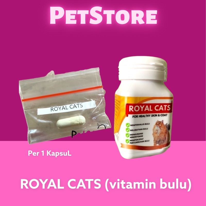 Vitamin Bulu Kucing ROYAL CATS Kemasan 1 Kapsul