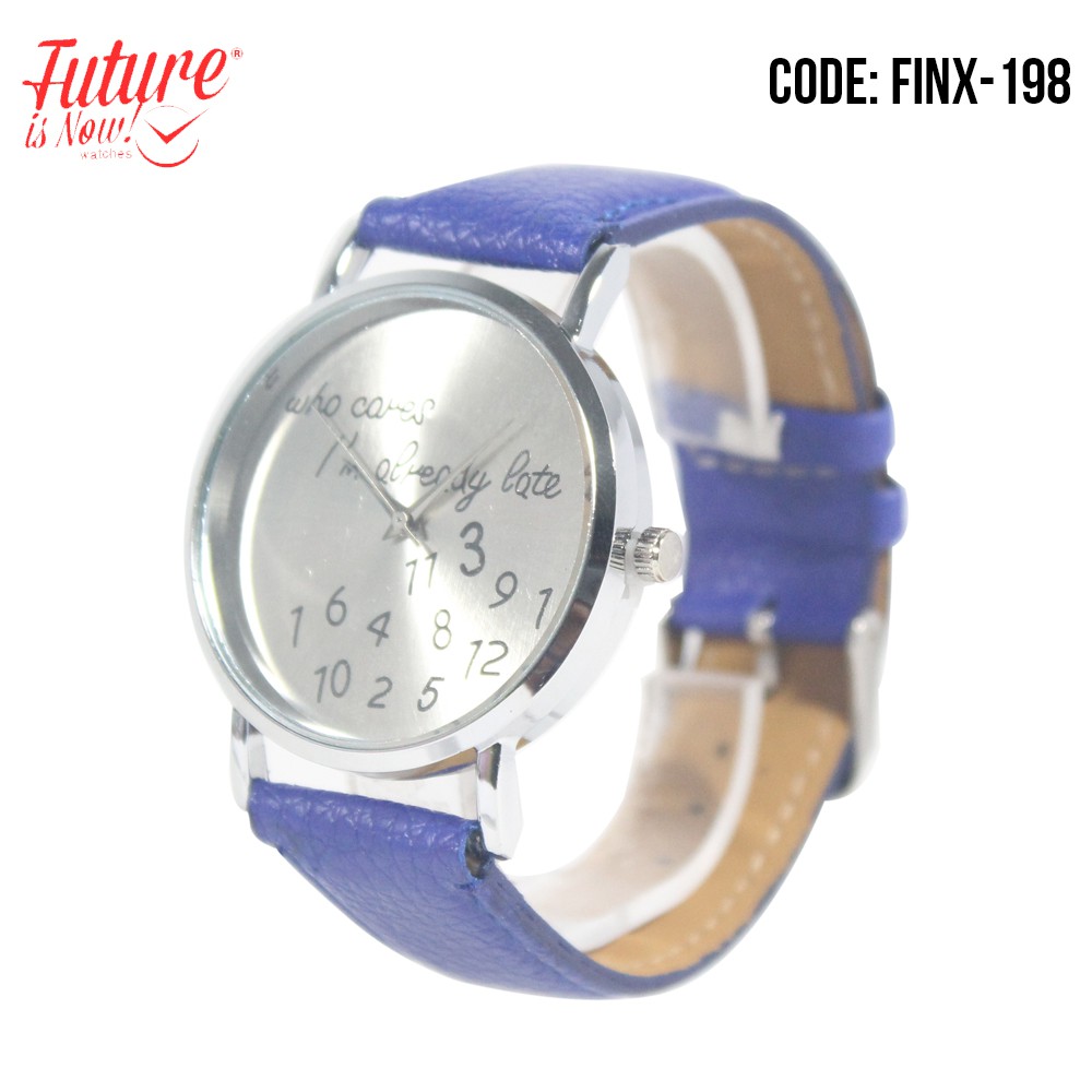 FINX-198 Jam tangan fashion wanita analog - leather strap - 4 pilihan warna