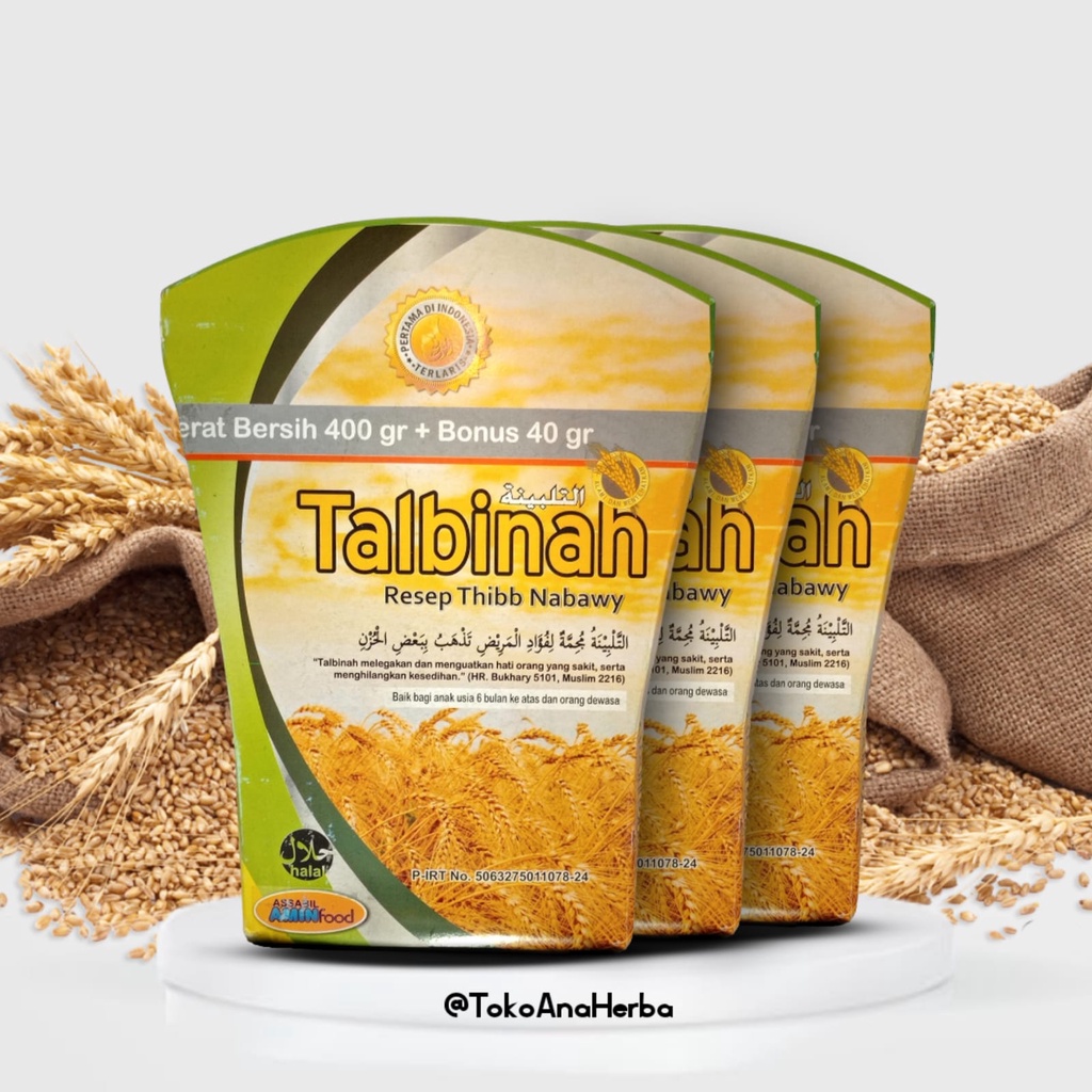 

Talbinah Tepung Gandum Talbinah Halus Thibb Nabawy Makanan Serat Tinggi Sehat Lambung 440gr