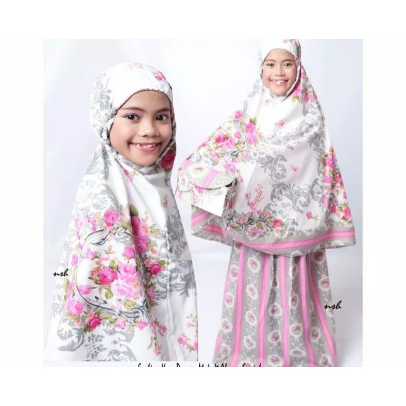 MUKENA ANAk RAYON  NADIRA KEMBANG 4-7 TAHUN