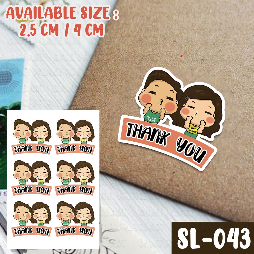 

135 PCS LABEL PRODUK / THANKYOU STICKER / STICKER THANK YOU MURAH SL 043