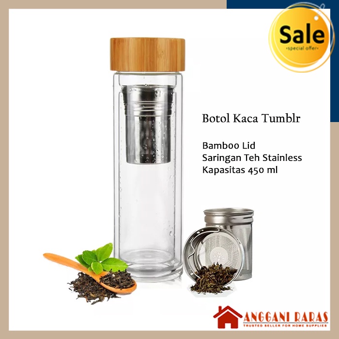 Jual Infused Water Bottle Botol Tumbler Saringan Teh Stainless Tempat Minum Aesthetic Botol 4989