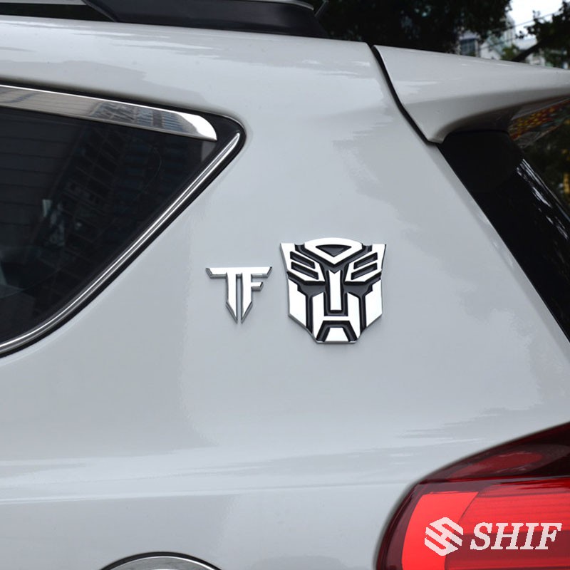 Big Stiker Emblem / Badge Transformer Autobot Warna Silver Untuk Mobil