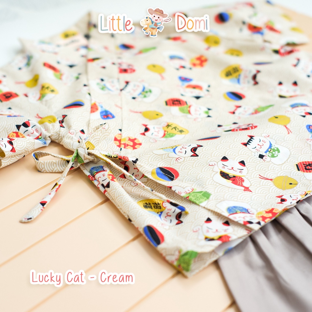 Lucky Cat Kimono Set ( Boy ) - Pakaian Anak - Kimono Anak - Setelan Anak - Little Domi