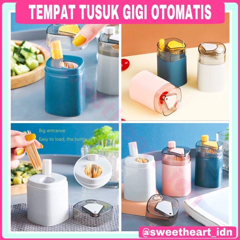 Tempat tusuk gigi unik otomatis / tempat tusuk gigi press