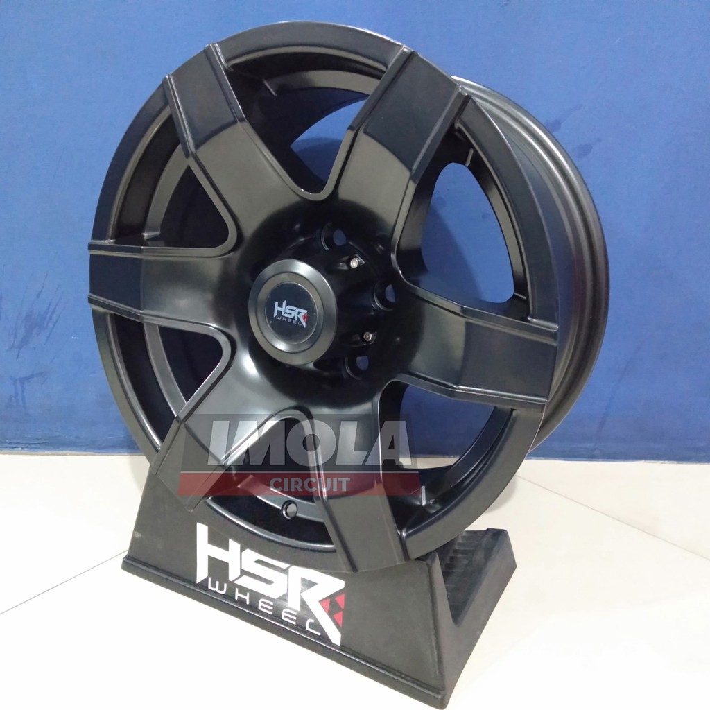 Velg mobil racing murah import Ertiga ring 15 HSR SAVANNA lebar 7 R15 lubang 5x114,3  et10 Hitam