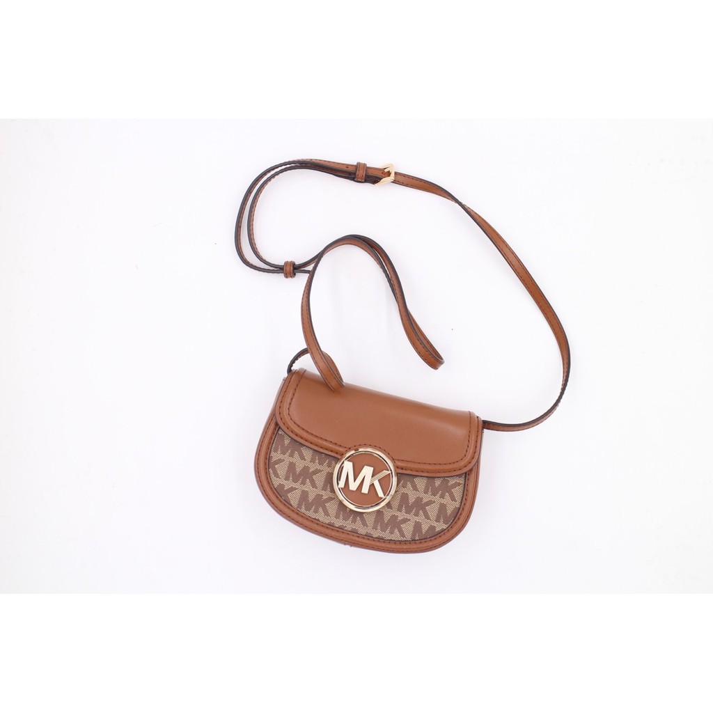 MICHAEL KORS FULTON SM BELT BAG XBODIES SIGN BROWN