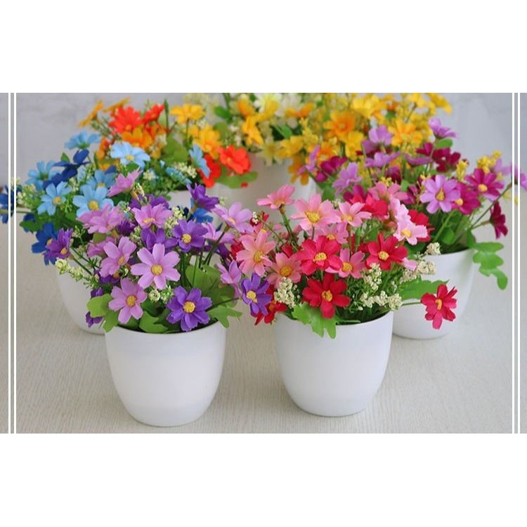 AND PBP30 Tanaman Bunga Plastik Tanaman Hias Bunga Anggrek Krisan Pot Bunga Artificial Flower-1