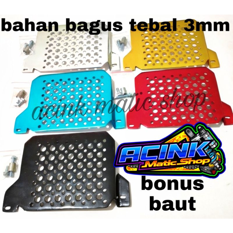 Tutup cover radiator cnc NMAX N max nmax aerox lexi almunium cnc motif bulat plus baut