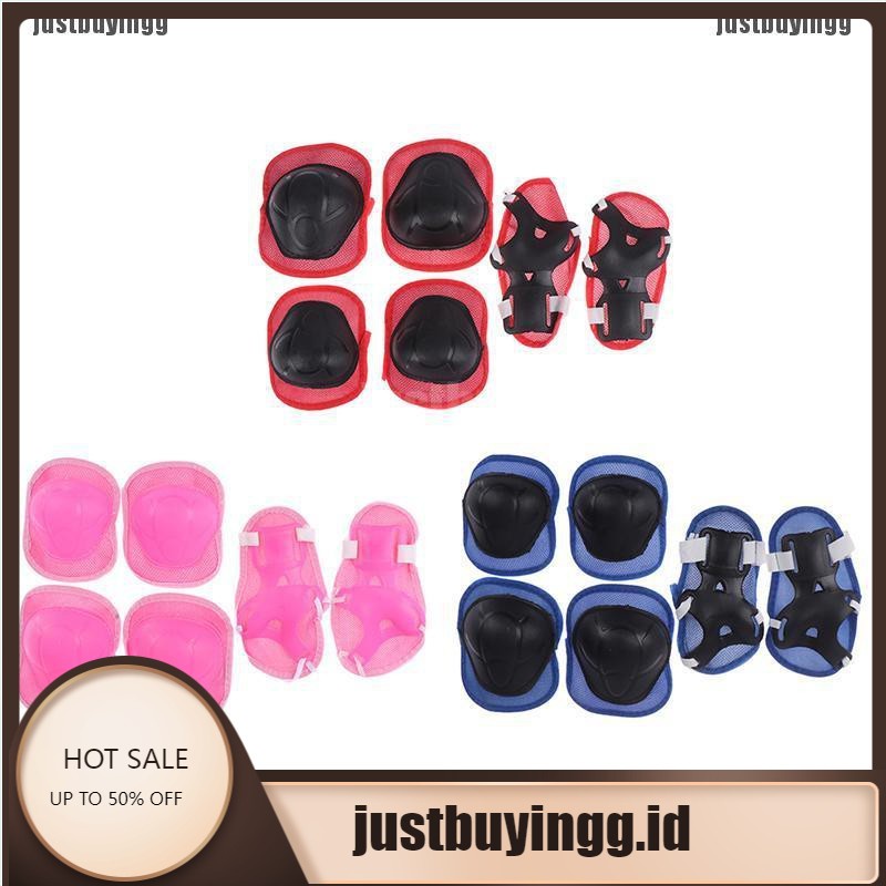 JB✪ 6PCs/Set Children Knee Elbow pads Sets Bicycle Skateboard Wrist Knee Protector