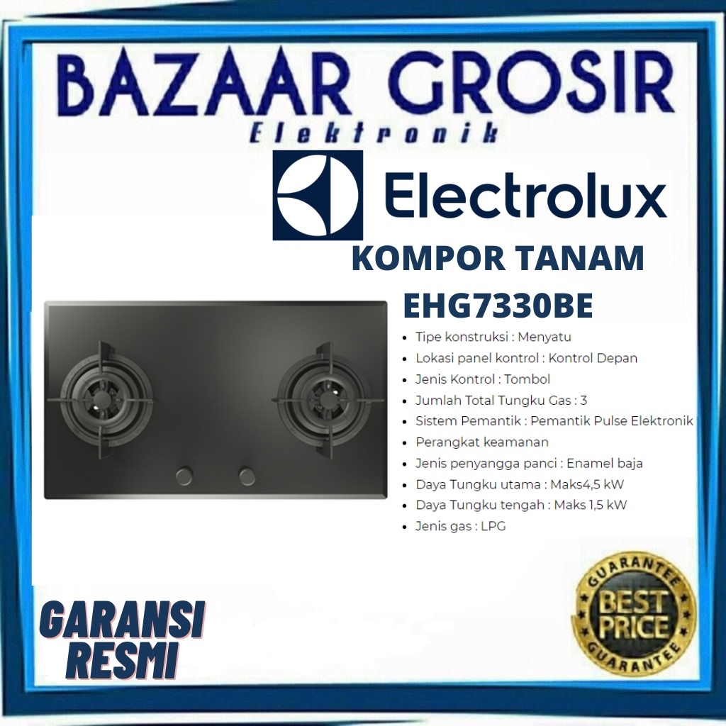 ELECTROLUX KOMPOR TANAM EHG7330BE KOMPOR GAS EHG 7330 BE