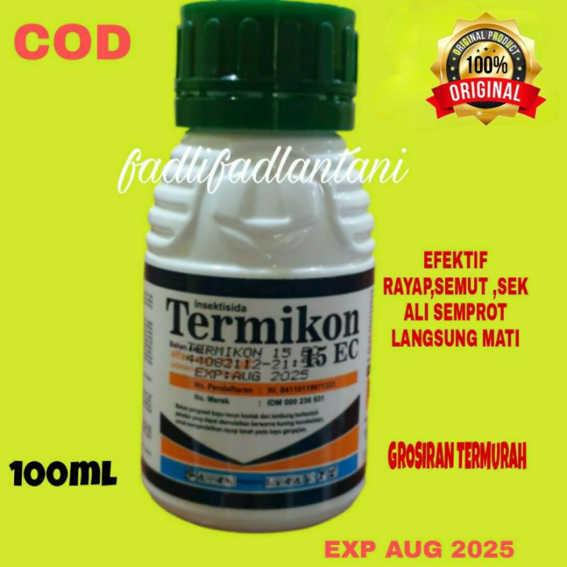 Termikon 15ec 100ml  Obat Anti Pembasmi Pengawet Rayap Semut Serangga  Kayu Dan Hama Tanaman