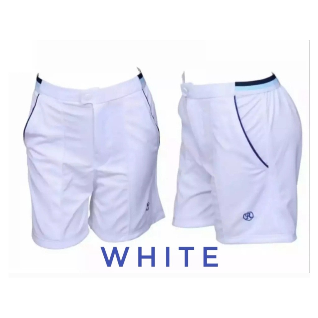 CELANA PUTIH POLOS TES AKADEMI-CELANA OLAHRAGA TENIS RINGGO PUTIH POLOS BERKANTONG-PUTIH