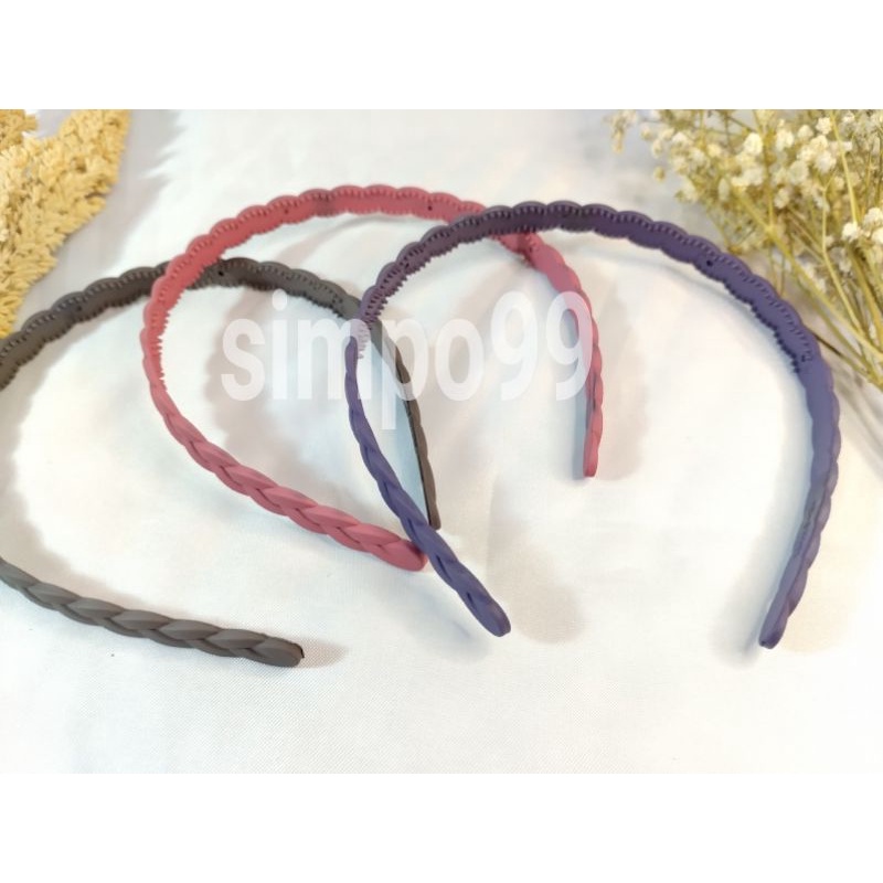 SIMPO99 - Bando Kepang / Bando Motif Kepang / Bando Kekinian / Bando Motif Kepang Korea / Bando Warna Doft / Bando Wanita / Bando Kepang Korea / Bando Murah / Bando Terlaris / Bando doff