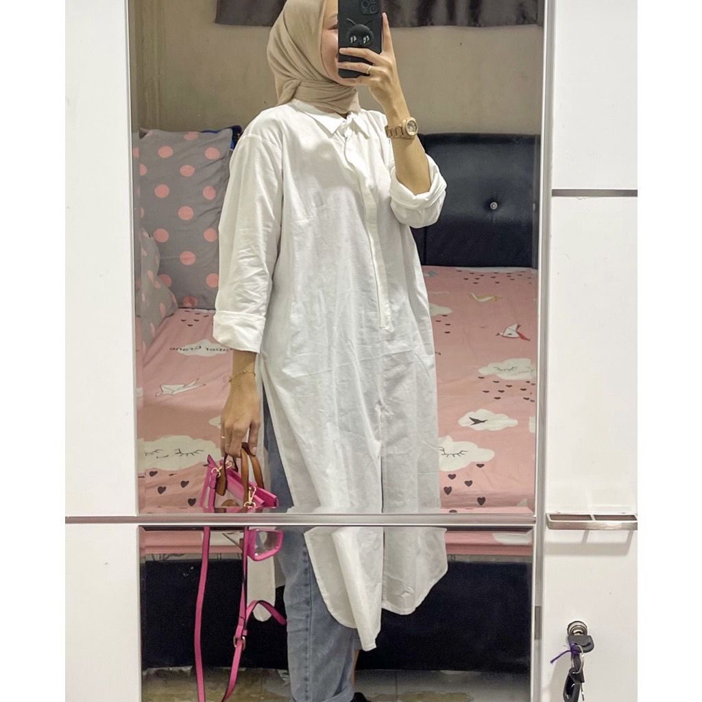 BEFAST - ZFF OOTD Tunik RIDYA / Bitya Tunik Premium Rayon Diamond / Atasan lengan Panjang / Tunik Wanita Casual / Fashion Wanita Hijab / Tunik Polos Formal / Terbaru / Oversize Tunik Long Maxy / Terlaris