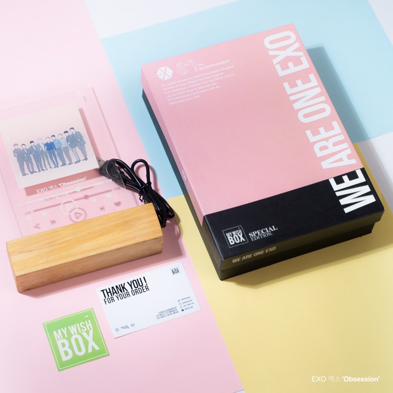 EXO ‘obsession’ LED Akrilik, Lampu Tidur