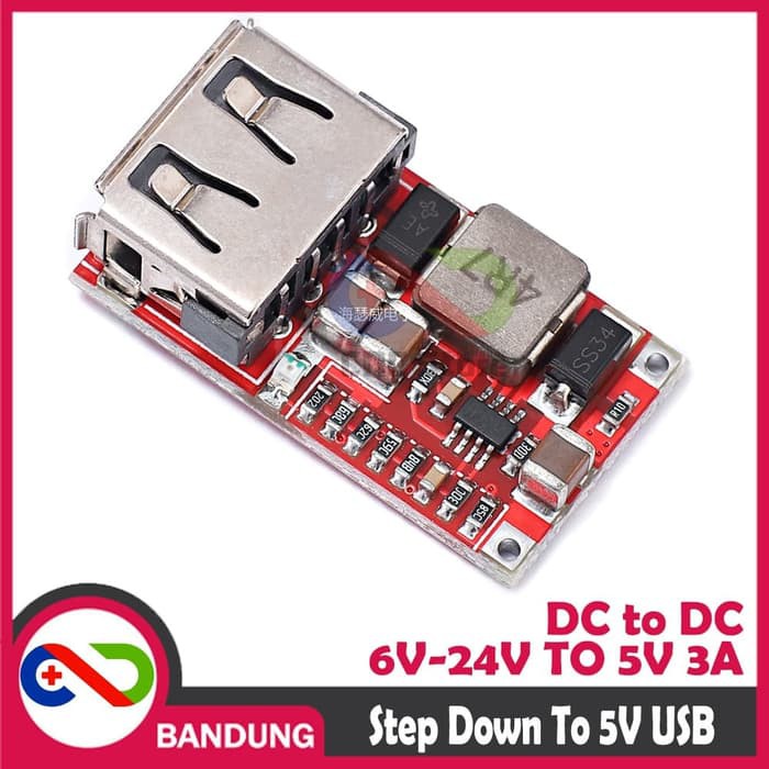 STEP DOWN DC TO DC USB CONVERTER 6V-24V TO 5V 3A MODULE USB CHARGER