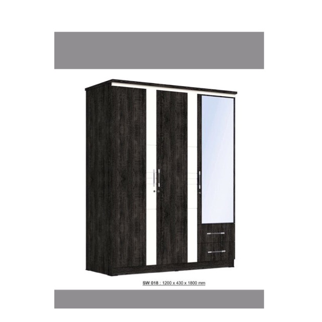 Lemari pakaian Minimalis 3 pintu