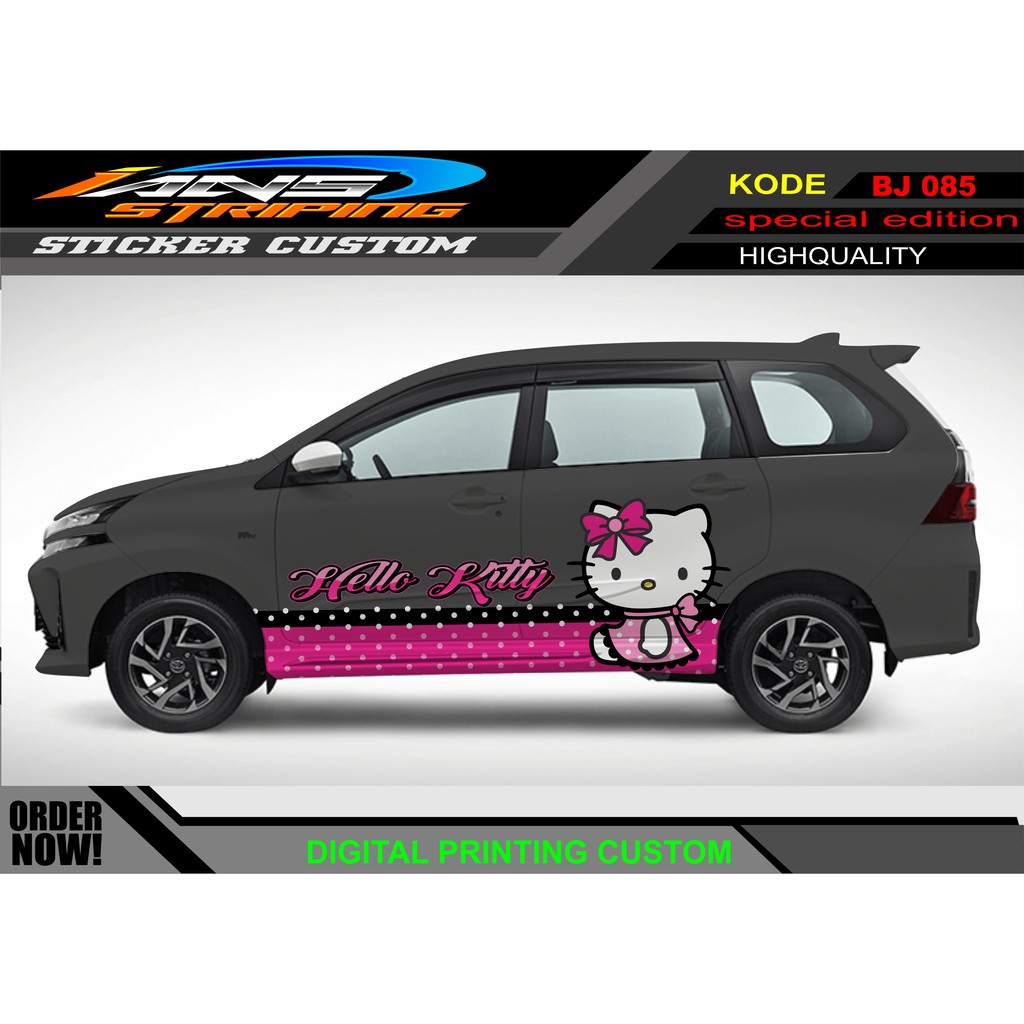 STIKER MOBIL AVANZA XENIA HELLO KITTY