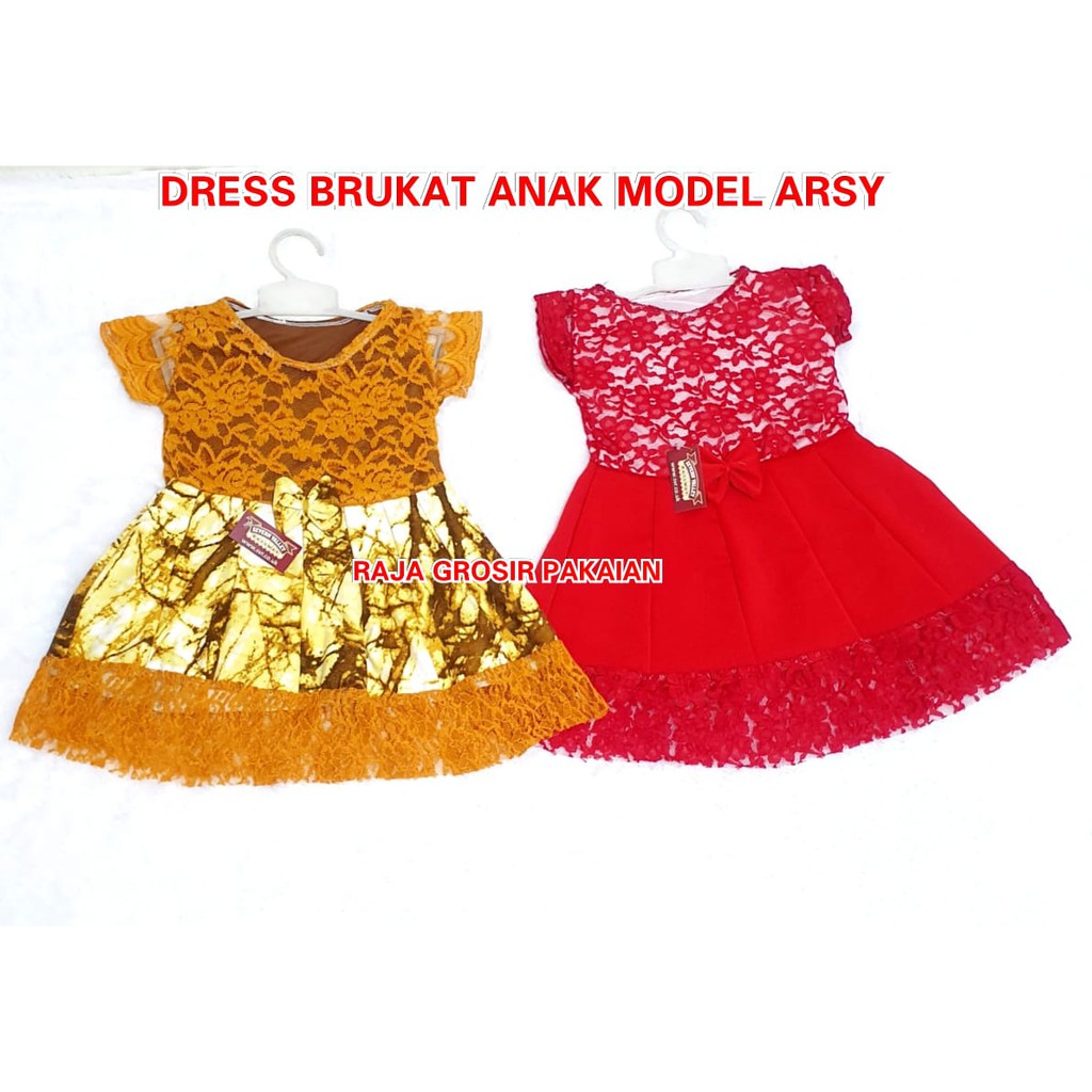 Dress Brukat Anak Model Arsy