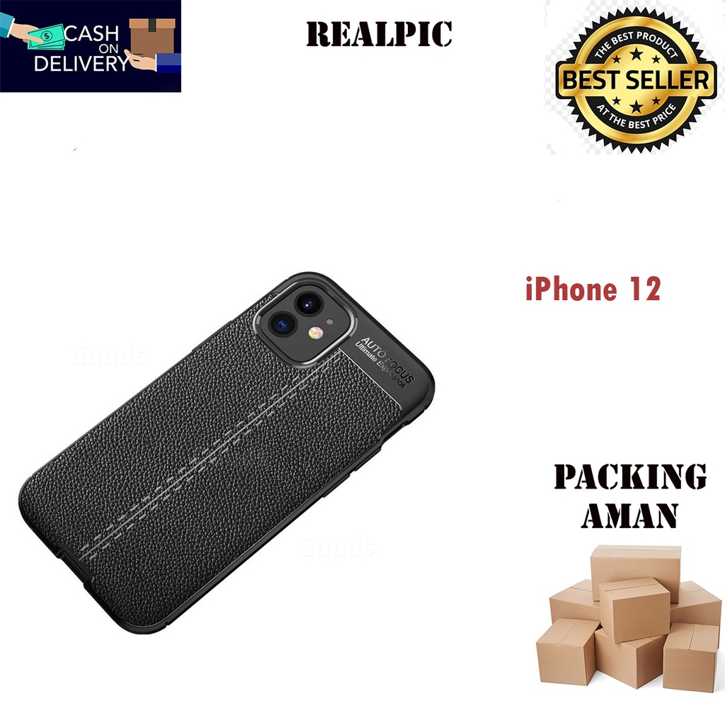 Case Auto Focus Iphone 12 Leather Experience SoftCase Slim Ultimate / Casing Kulit