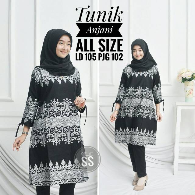 ATASAN WANITA TUNIK MOTIF ANJANI
