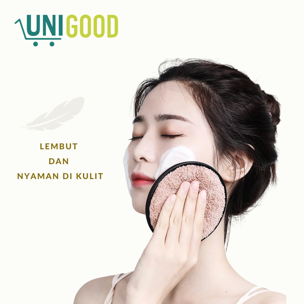 UNIGOOD - Make Up Removal Sponge Cleansing Facial Puff Kapas Spons Pembersih Wajah