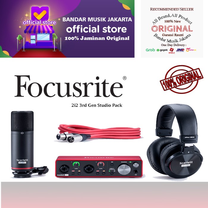 FOCUSRITE SCARLETT 2I2 STUDIO PACK SOUNDCARD AUDIO INTERFACE