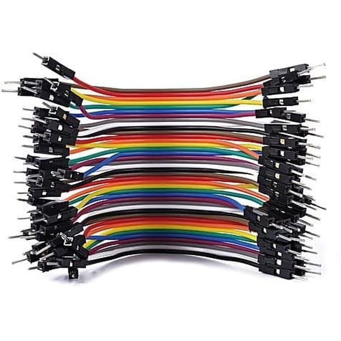 Kabel Jumper Male - Male 40pcs 10cm 2.54mm Breadboard Arduino