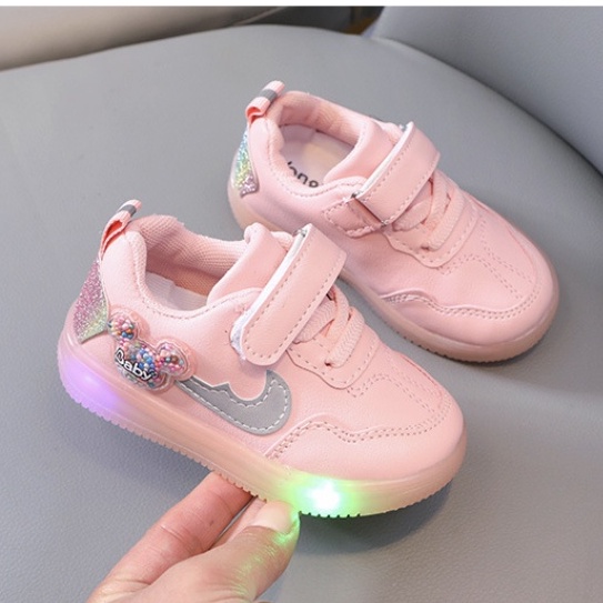 babyfit [21-30] sepatu sneakers anak sepatu lampu led MITCHI SAND jm-0510r
