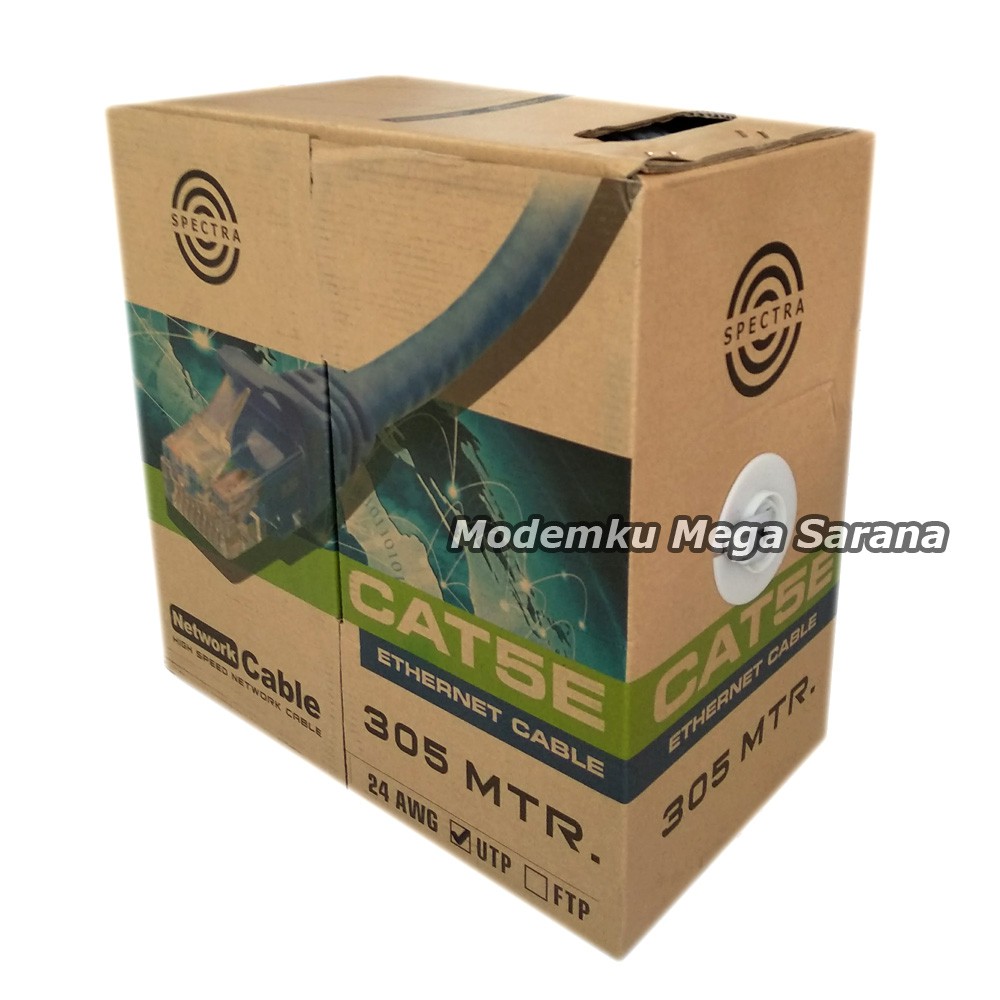 Kabel LAN UTP Kabel Jaringan Cat5E Spectra Ecer Meteran