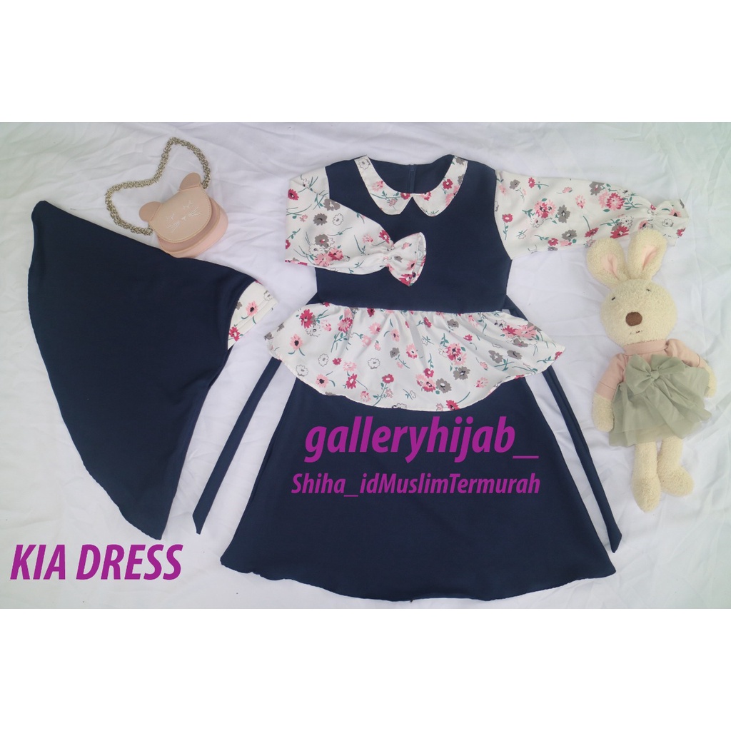 KIA DRESS syar'i anak // ( dress syar'i anak usia 3th  )