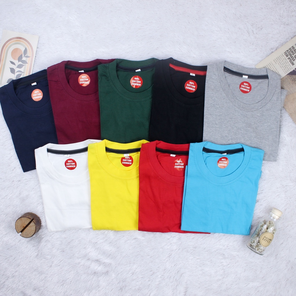 RX Fashion Kaos Polos Oneck Anak-anak bahan katun tersedia ukuran S-XL