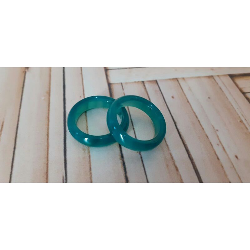 Cincin Batu Giok Hijau Super Ukuran Medium