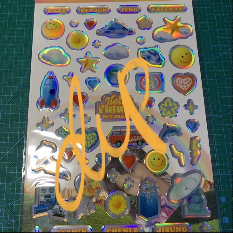 [ READY STOCK ] EPOXY HOLOGRAM STICKER HELLO FUTURE JAEMIN MERCHANDISE