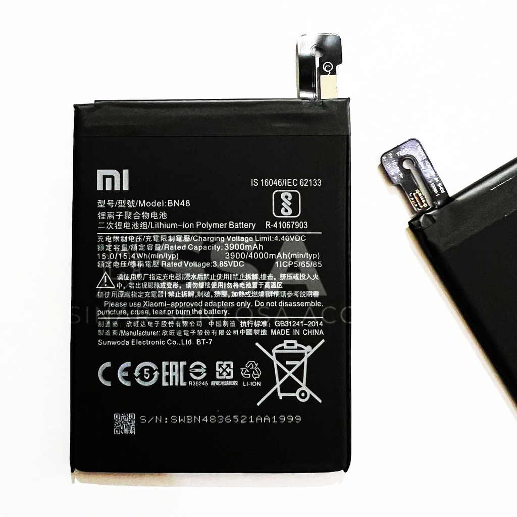 Baterai Original OEM Xiaomi Redmi Note 6 Pro BN48 BN 48 Battery Batu Batre Batrei Batrai ORI HP Handphone