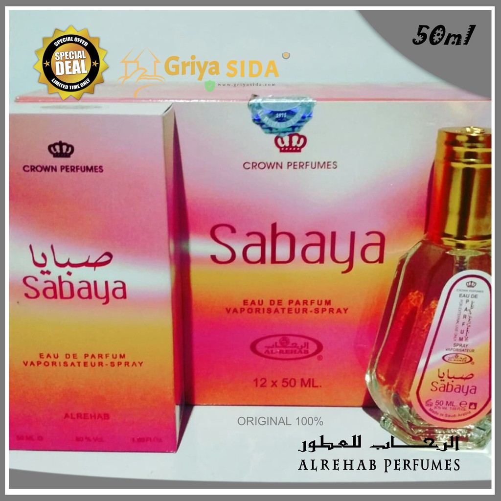 Parfum al rehab sabaya 50ml original minyak wangi alrehab spray aroma sabaya PROMO!