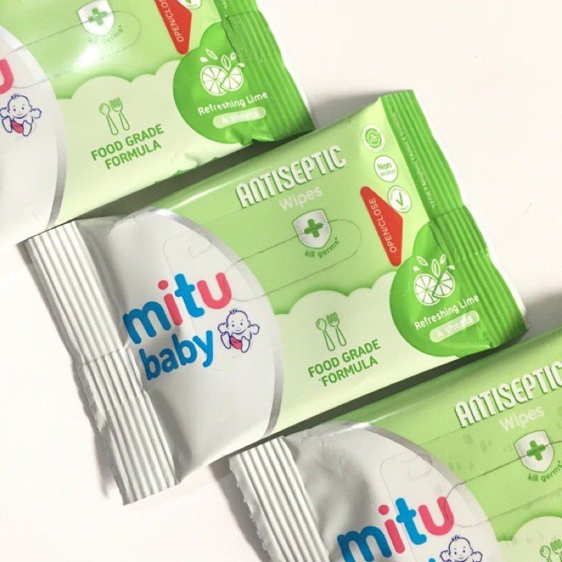 Tisu Basah MITU Baby Antiseptic Wipes 4 Sheets